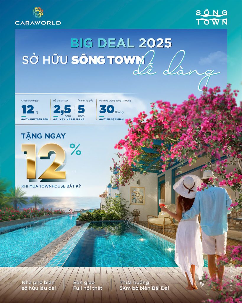 Nhà phố Sông Town Cara World Cam Ranh