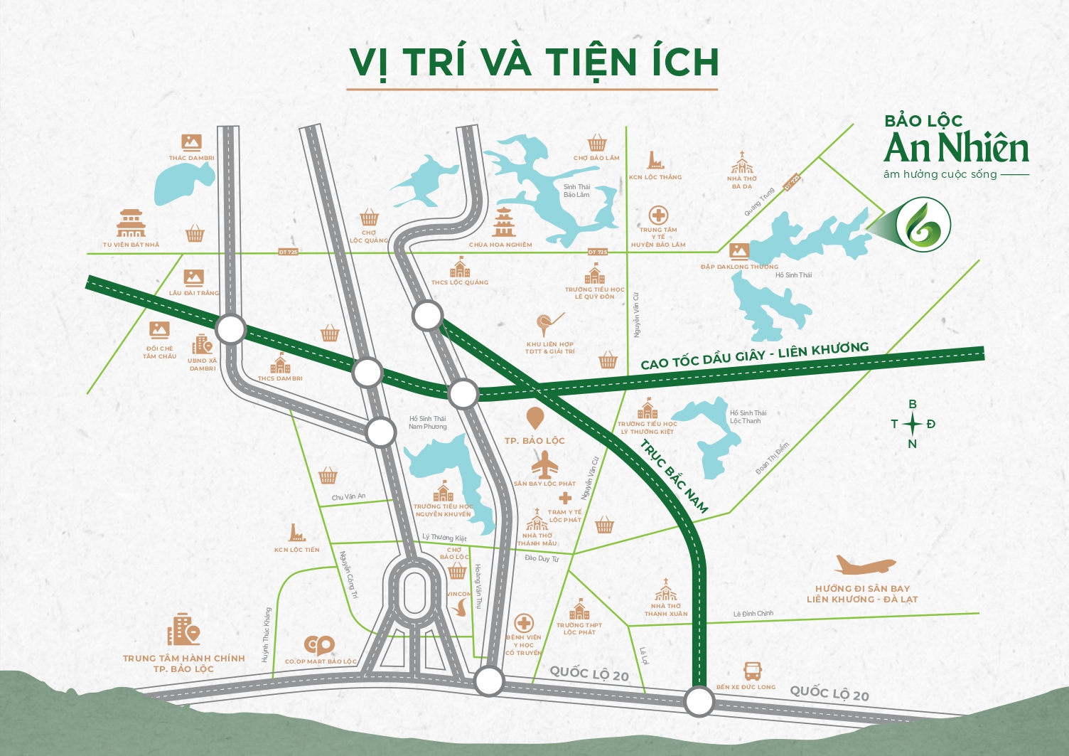 Vị trí đất hồ đắk long thượng bảo lộc lâm đồng
