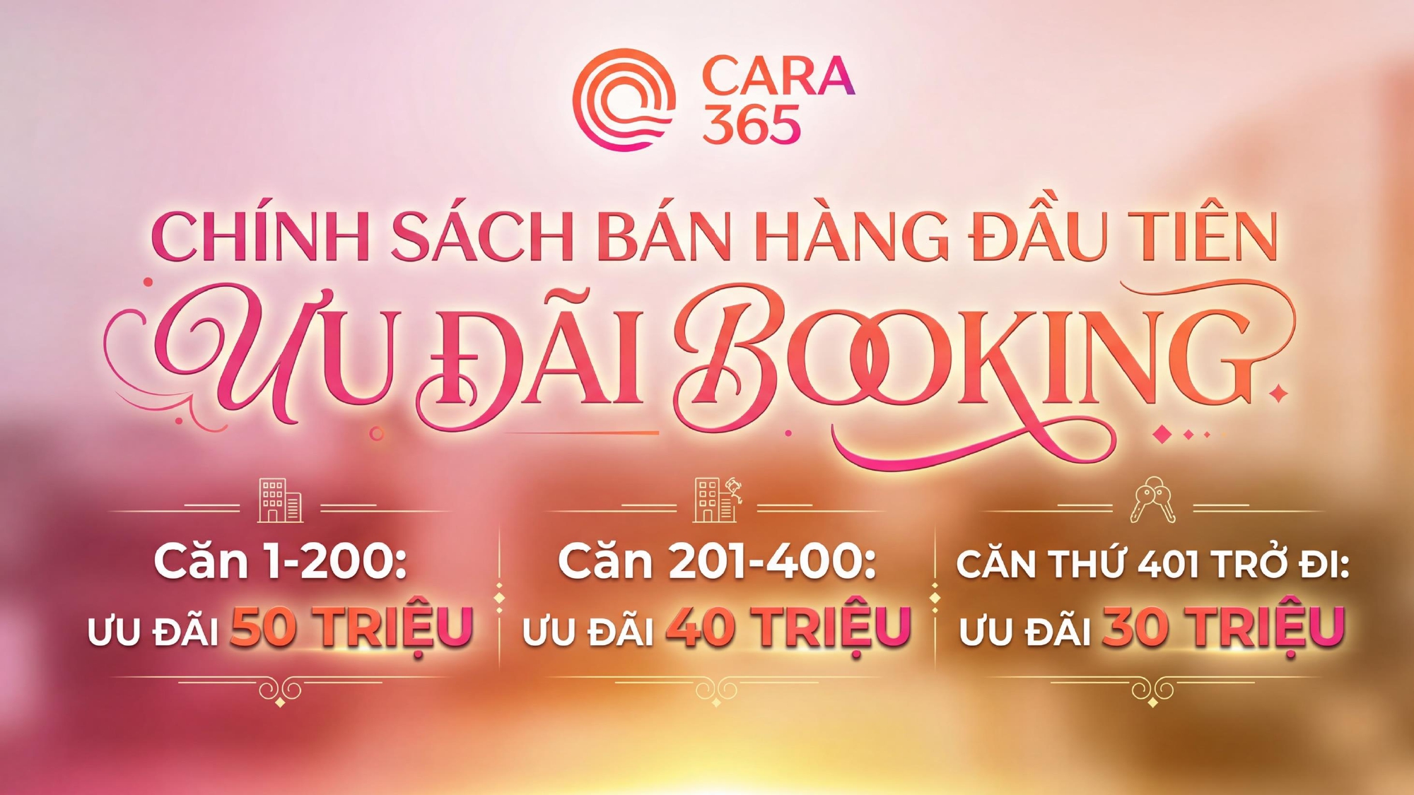 Chương Trình Bán Hàng Căn Hộ Cara365 CaraWorld Cam Ranh