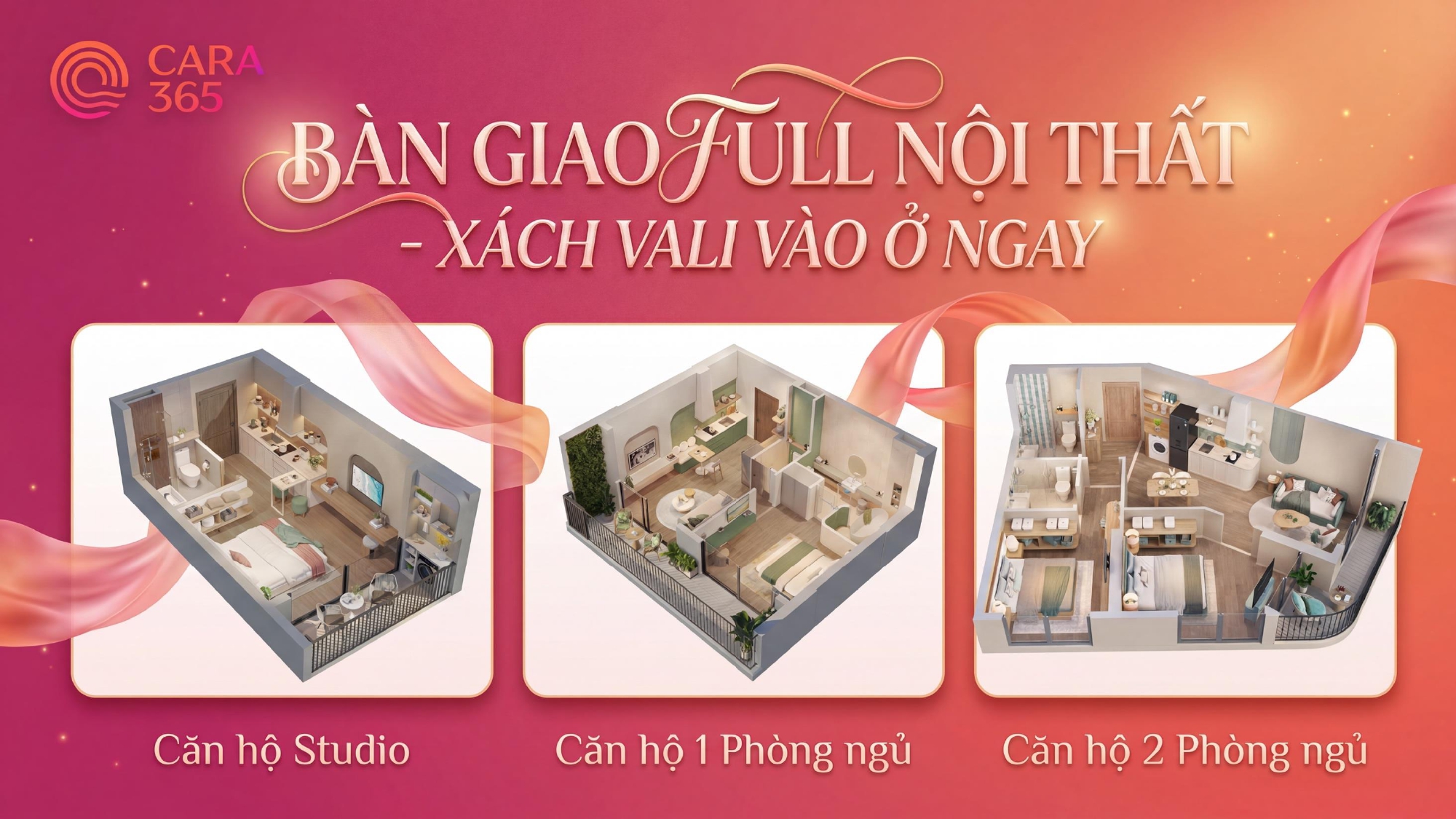 Layout Căn Hộ Remix Cara365 CaraWorld Cam Ranh